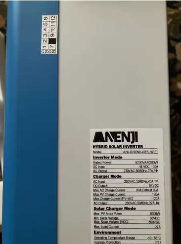 инвертор ANENGI 6.2KW парралель 48v