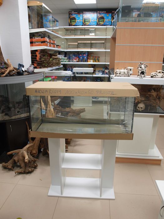 Akwarium proste 100x40x50 szkło 8mm/200l.