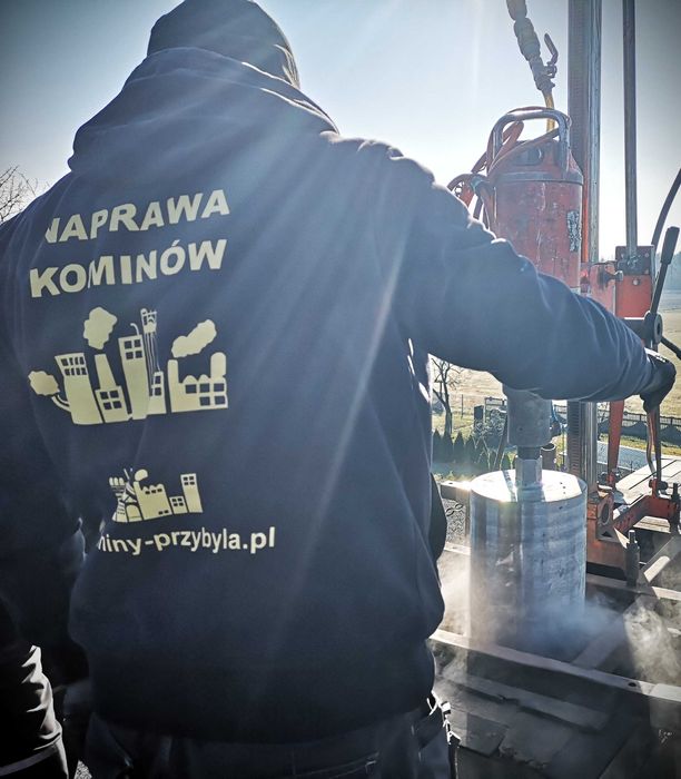 Frezowanie komina wkład ceramiczny rozwiercanie naprawa komina