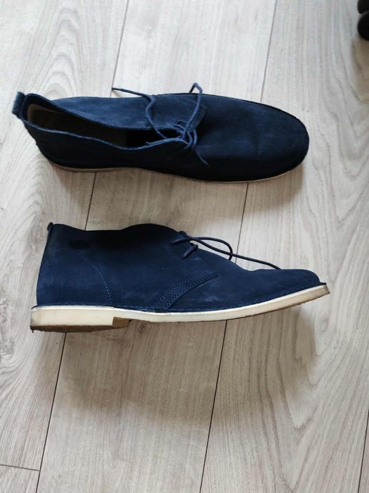 Buty męskie zamsz półbuty