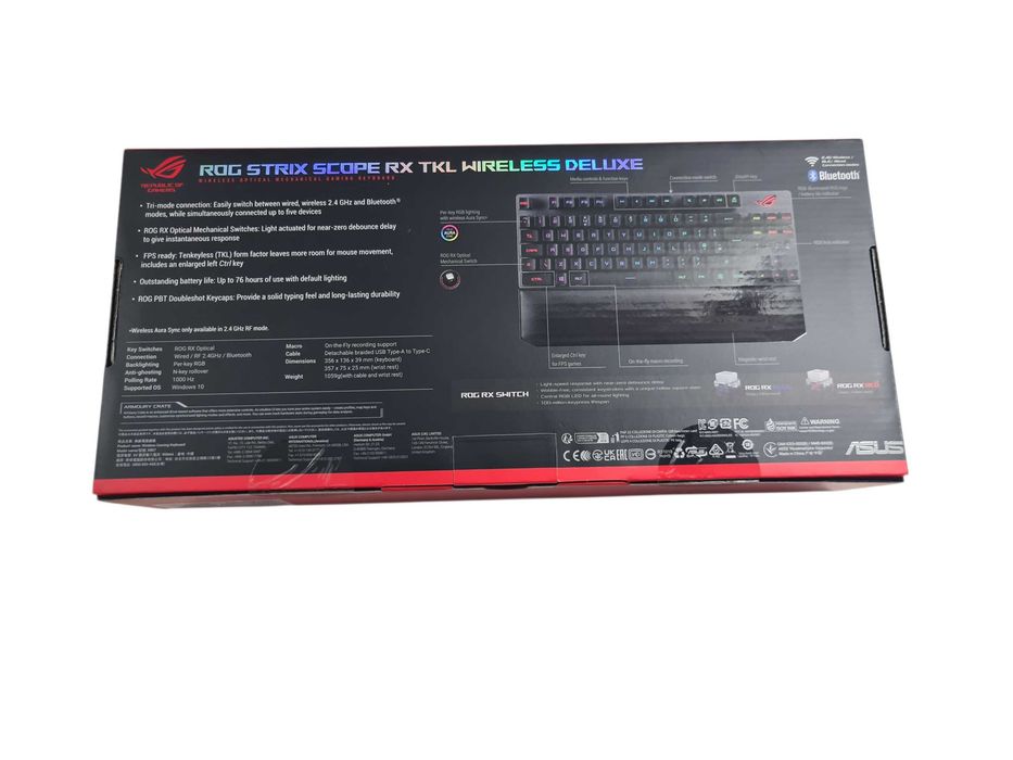 klawiatura mechaniczna ASUS ROG Strix Scope RX PBT TKL Wireless RGB