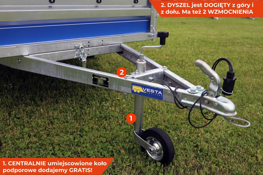 Nowa przyczepa samochodowa 252 x 135 x 37 VESTA Light 25 SPAWANA raty