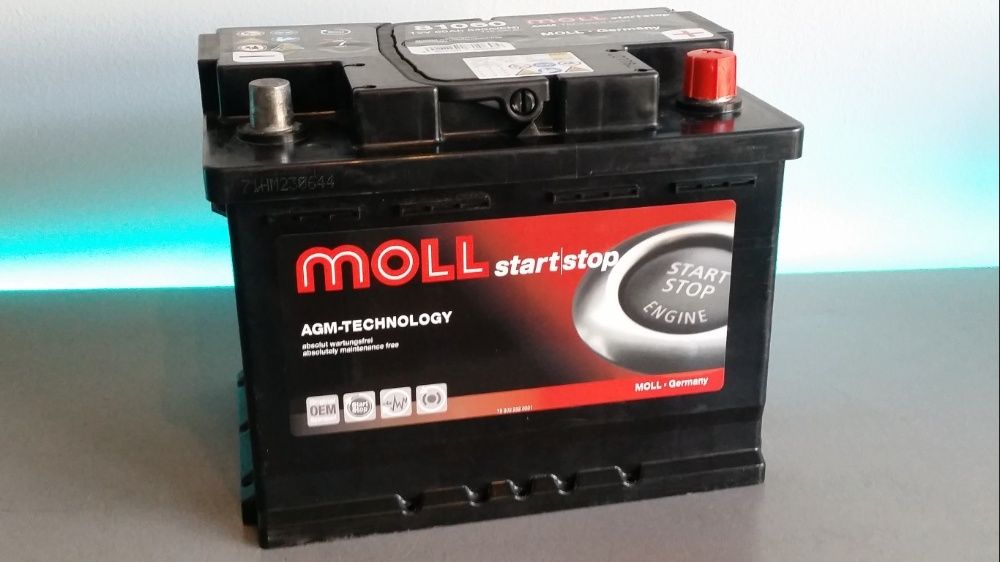 Akumulator Moll Start-Stop AGM 60Ah 640A Wymiana i Kodowanie 3lata Gw.