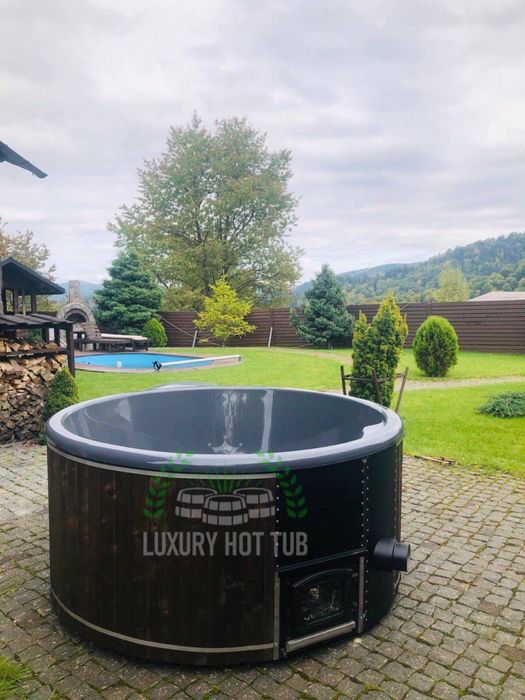 Купель з джакузі. Чан на дровах. СПА чан. ОФУРО. Баня. Виробник