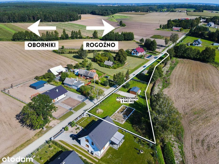 Działka Parkowo z rozpoczętą budową i garażem