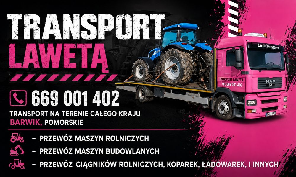 Pomoc drogowa, transport różnych maszyn i itp.