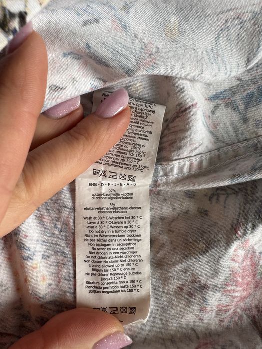 Koszula męska w kwiaty slim fit L 41-42