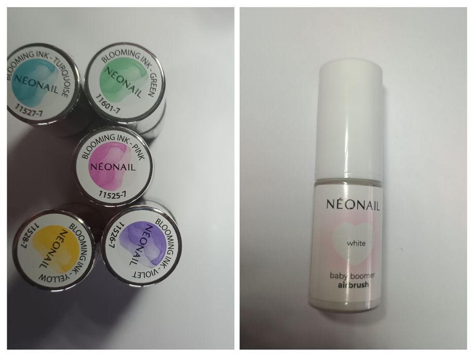 Barwniki Neonail do paznokci + NeoNail Spray Do Baby Boomera Biały
