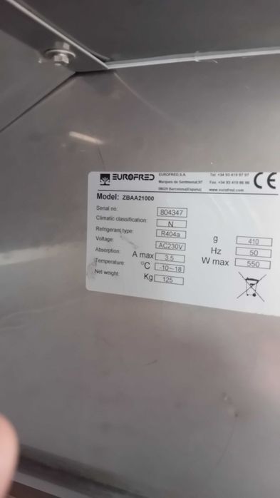 Arca vertical inox EUROFRED ZBAA21000