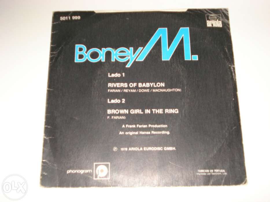Disco Vinil Single - Boney M. - "Rivers Of Babylon" (1978)