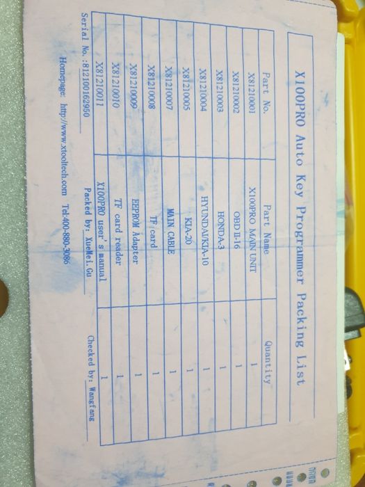 Xtool x100 pro programador ecu, chaves, imobilizadores