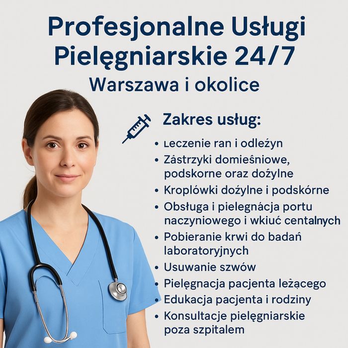 Uslugi pielegniarskie- pielegniarka mobilna