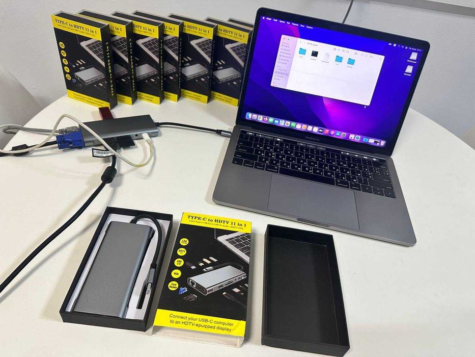 USB-C HUB 11в1 Док станція Хаб | Перевірено | HDMI 4K + PD | для MacBook / ноутбука
