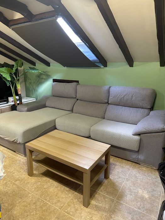 Sofá chaiselong cizento