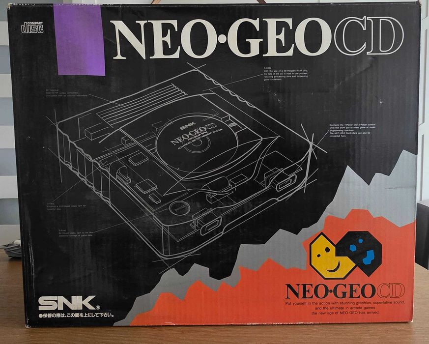 Kultowa Konsola Neo Geo CD, dwa kontrolery, gra, Komplet!
