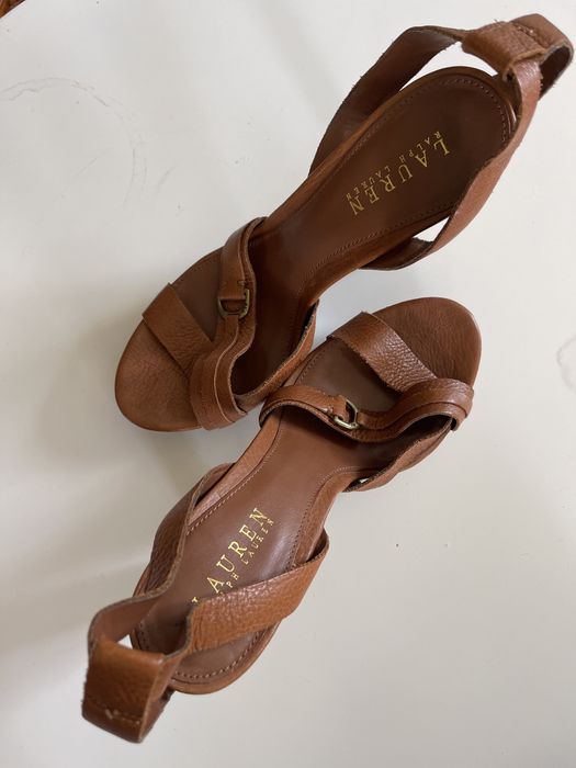 Buty Ralph Lauren sandały r. 39 nowe na obcasie skórzane