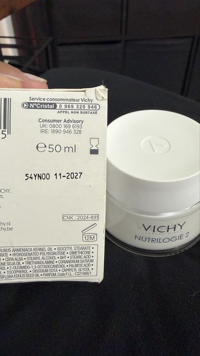 Creme Facial Vichy. Nutrilogie 2 (50ml) - Novo na Caixa