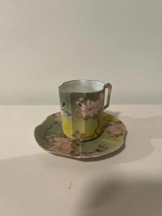 Chávena e pires, conjunto Japonês vintage