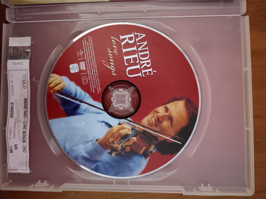 dvd musical original - andre rieu - love songs