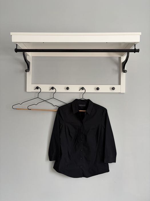 Czarna elegancka damska koszula slim, ciągliwa, cotton M&S rozmiar 38