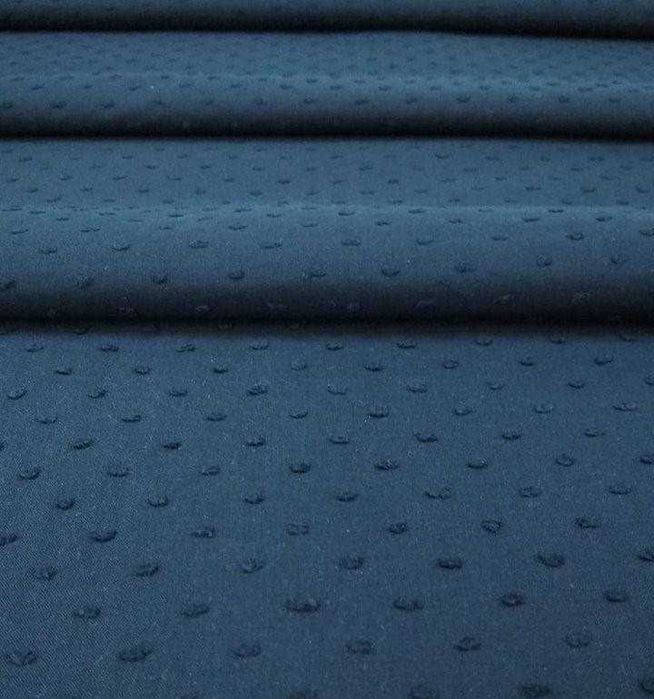 Granatowa bawełna Plumeti odzież ozdoby bluzki