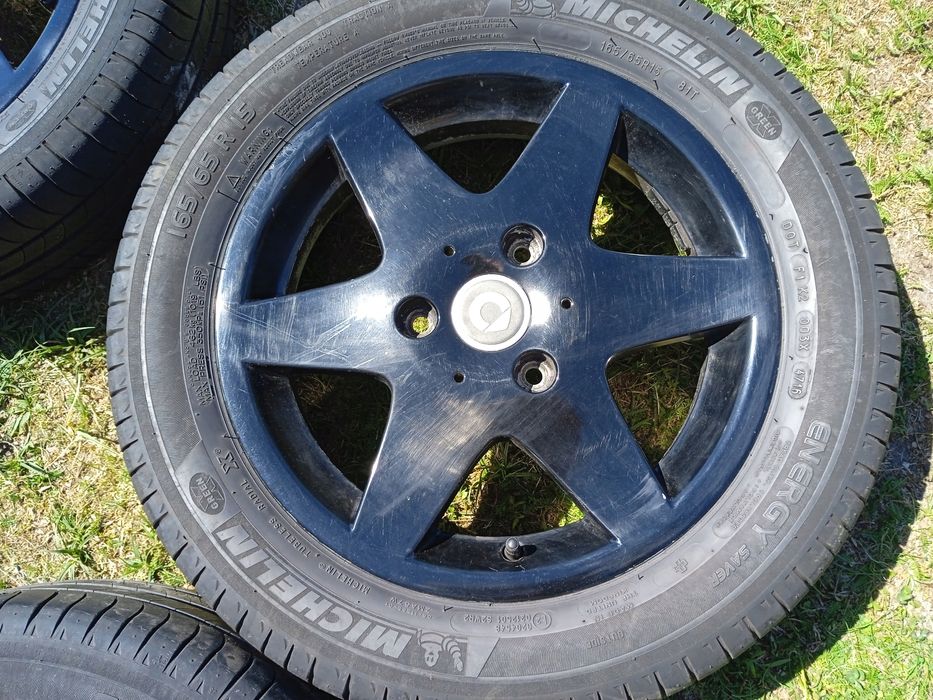 felgi aluminiowe 3x112 smart fortwo 450 opony lato 165/65 15 i 185/60