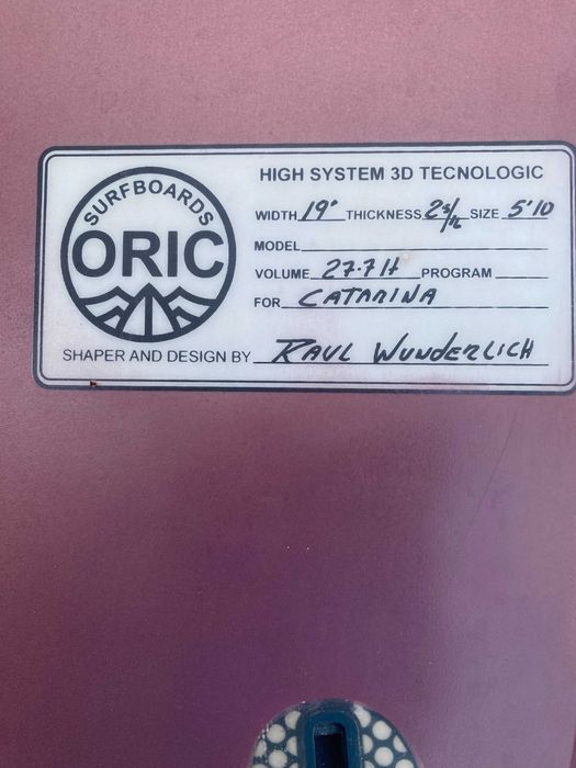 Prancha de Surf ORIC 5`10 com base para quilhas FCSII