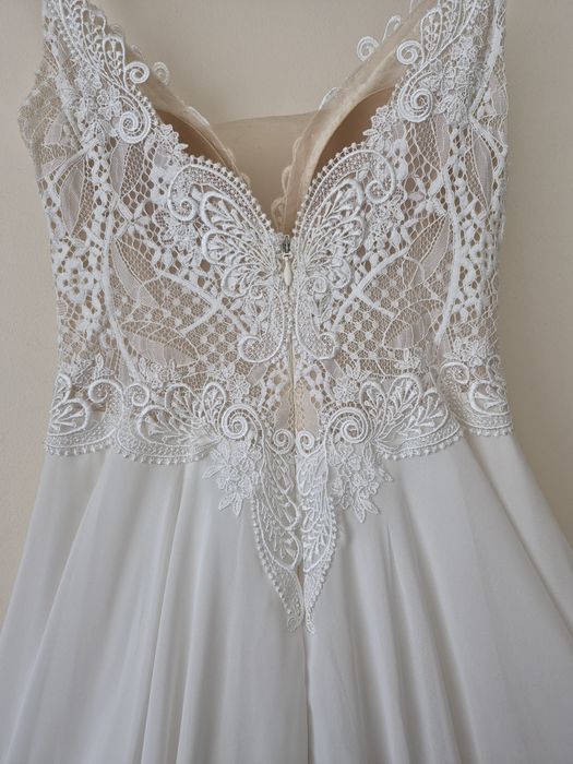 Suknia ślubna ms moda gaja boho + pokrowiec GRATIS