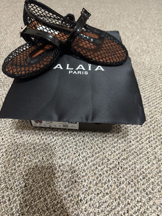 Балетки Alaia сітка чорна