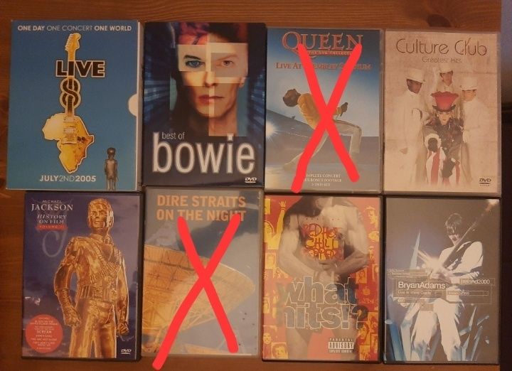 Dvd best David Bowie culture club Jackson red hot live bryan adams