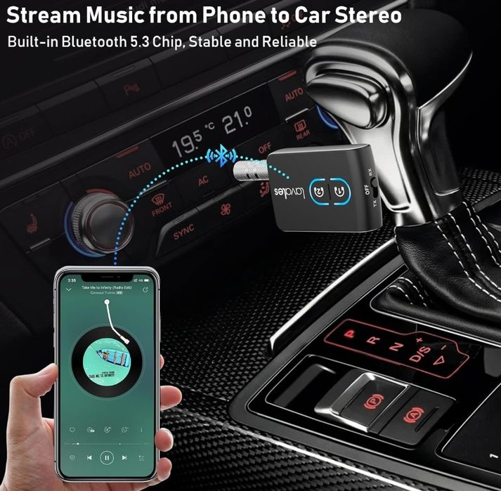Nadajnik-odbiornik Bluetooth 5.3 Lavales do telewizora, adapter audio
