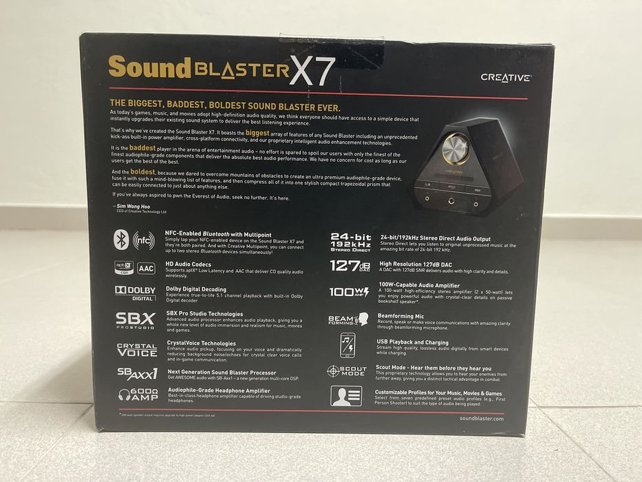 Dac Amplificador Creative Soundblaster X7