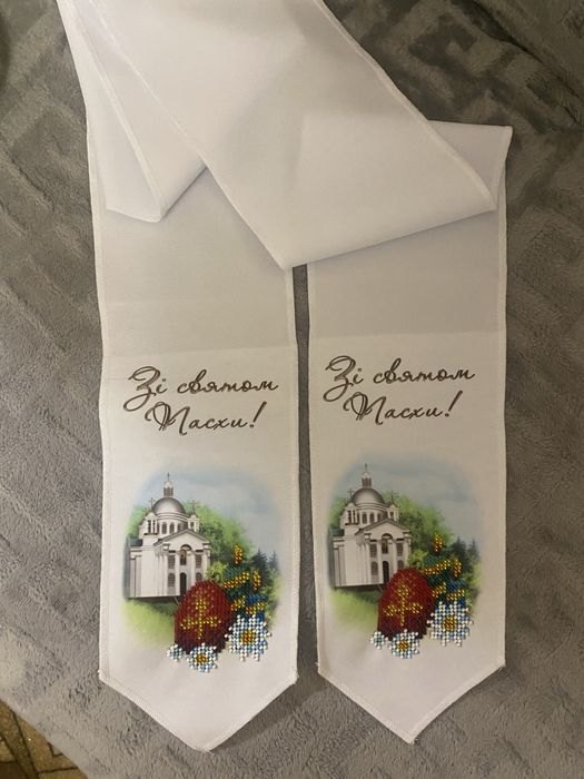 бант на кошик вишитий бісером