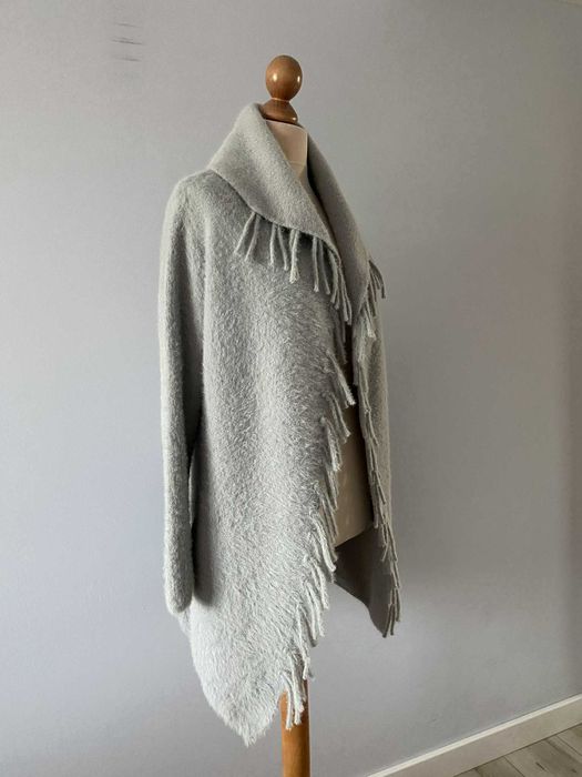 Alpaka kardigan kamizelka płaszcz narzutka bluza ocieplacz XXL