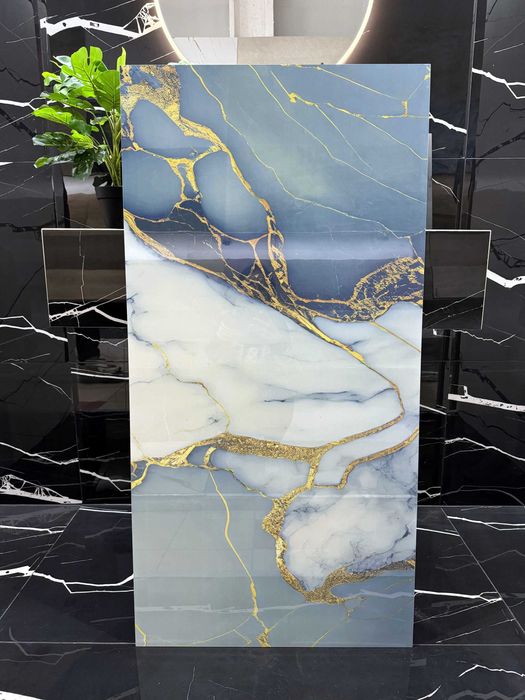 Gres polerowany 120x60 ZŁOTE REFLEKSY marmur WYSOKI POŁYSK - NOWOŚĆ