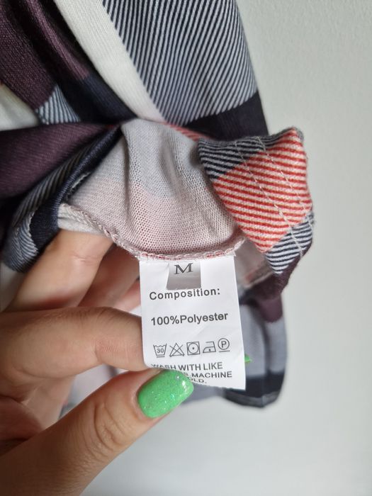 Bluzka na długi rękaw w kratkę roz M 38