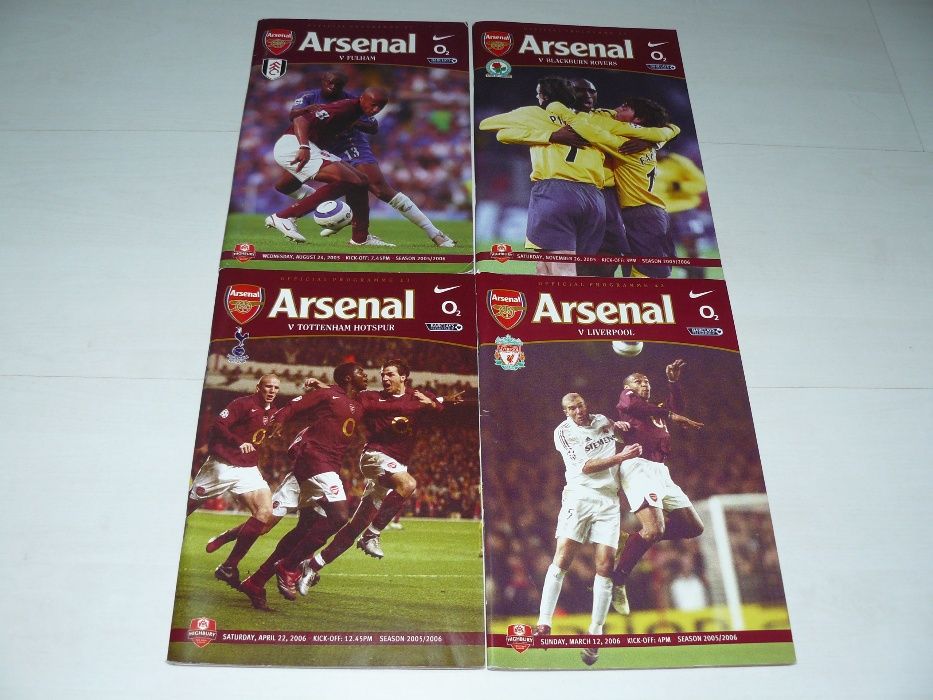 Футбольні програмки Arsenal Арсенал.