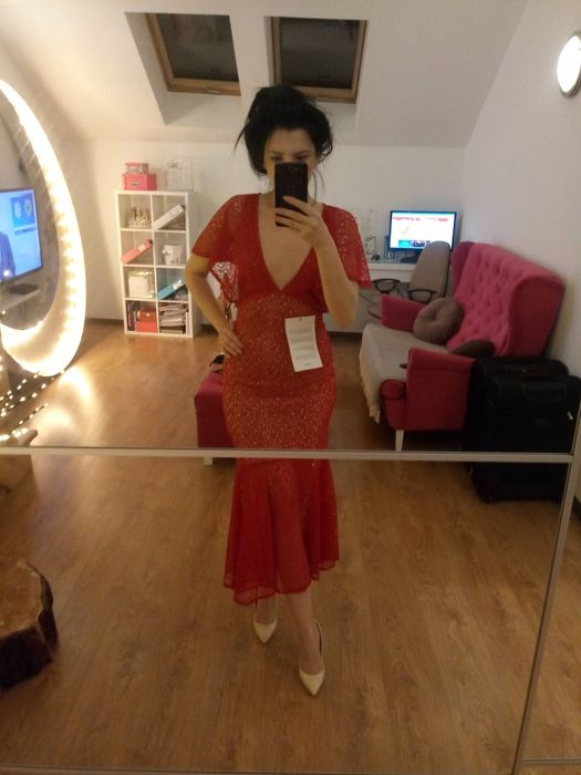 Blogerska sukienka Forever Unique Suknia balowa red 4FU21C01I rozm. 36