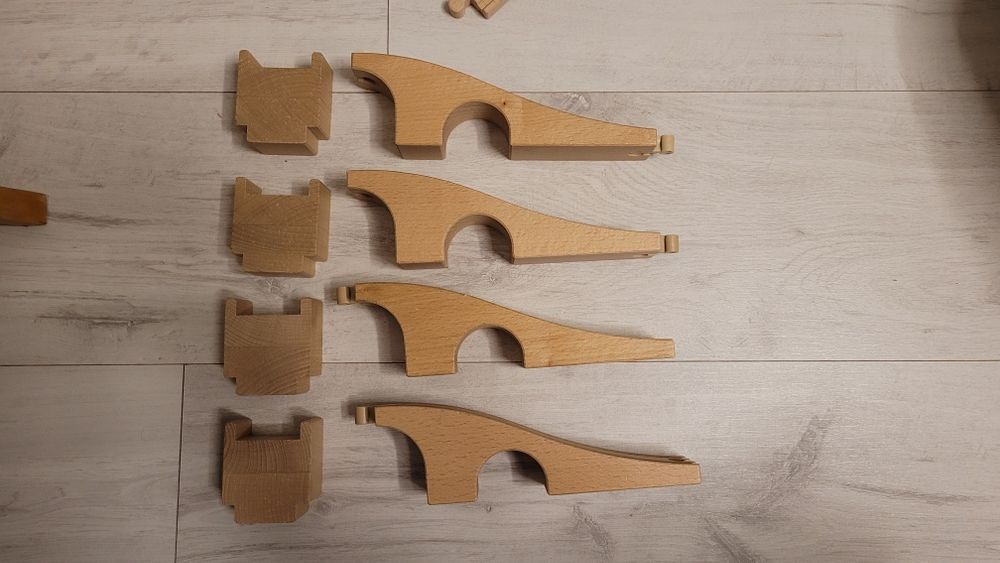 Kolejka drewniana Ikea, pociągi, tory, rozjazdy, wiadukty mega zestaw