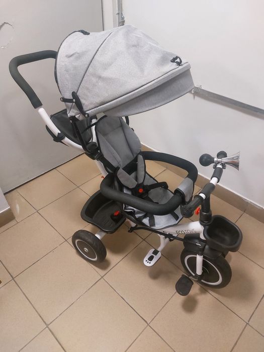 Rowerek trójkołowy ECOTOYS, szary, stan bardzo dobry