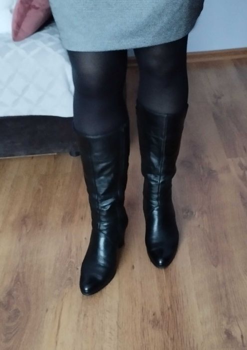 Kozaki damskie skórzane