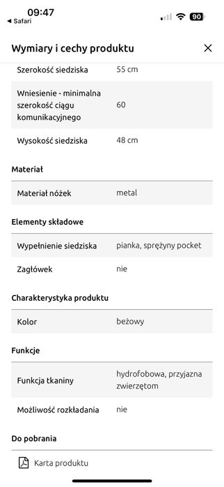 Fotel CLOE  bezowy zamsz złote nóżki