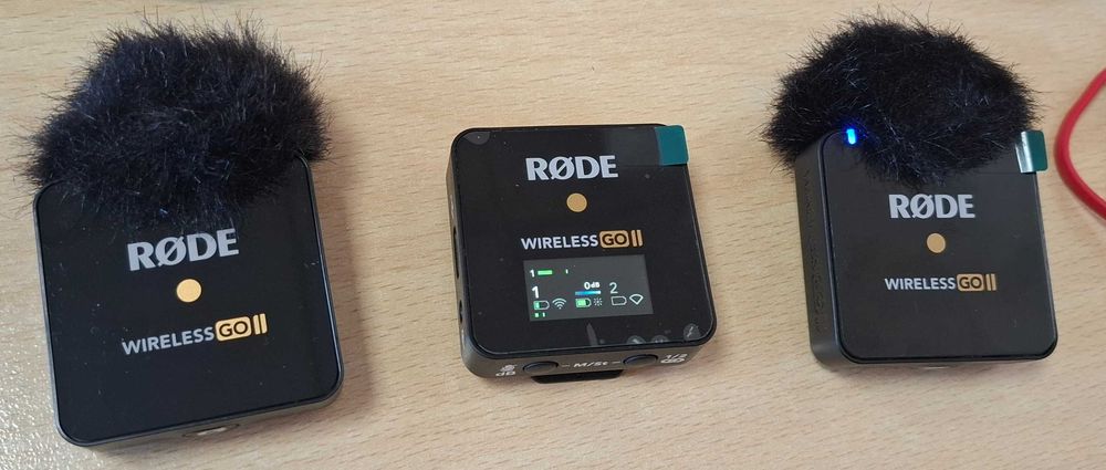 Rode Wireless Go II - Dwa mikrofony - Odpakowany - nie używany do nagrań - 2TX 1RX