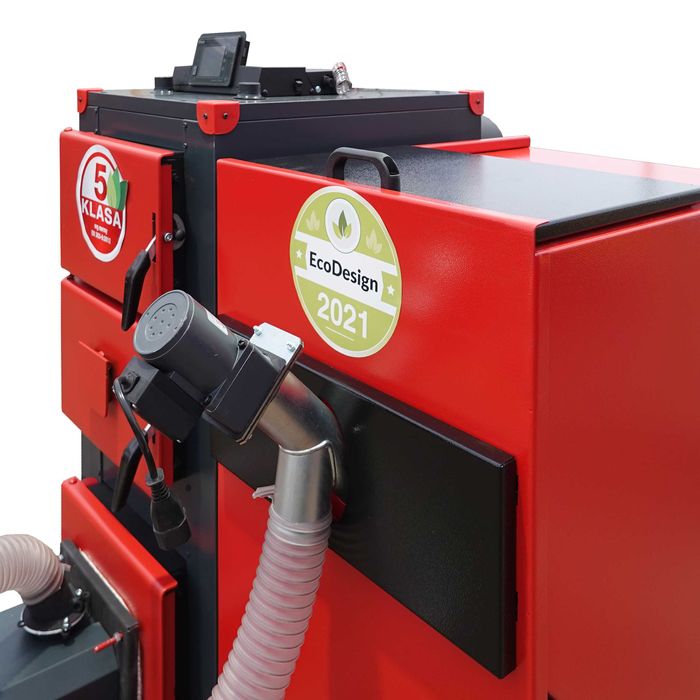 Piec Kocioł na Pellet z zasobnikiem + Węgiel/Drewno 18kw do 220m2