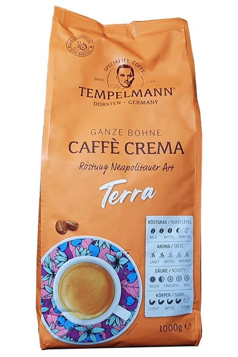 Кава в зернах Tempelmann Terra Cafe Crema 1кг