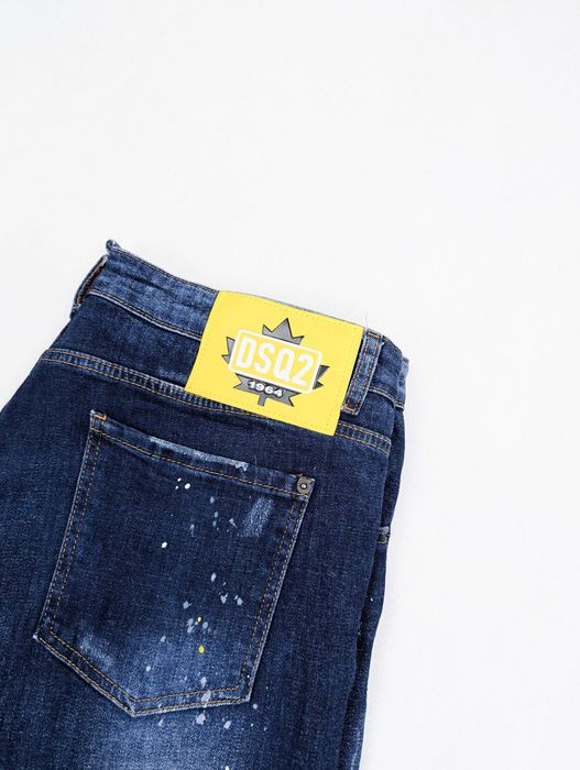 Dsquared2 niebieskie granatowe spodnie jeansowe jeansy XL