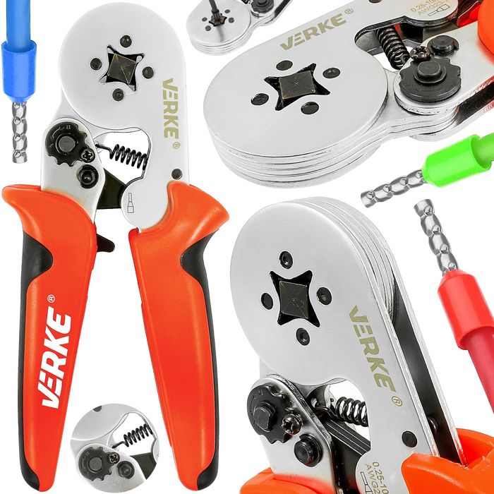 ZACISKARKA PRASKA TULEJEK Kablowych Pojedynczych Podwójnych Końcówek