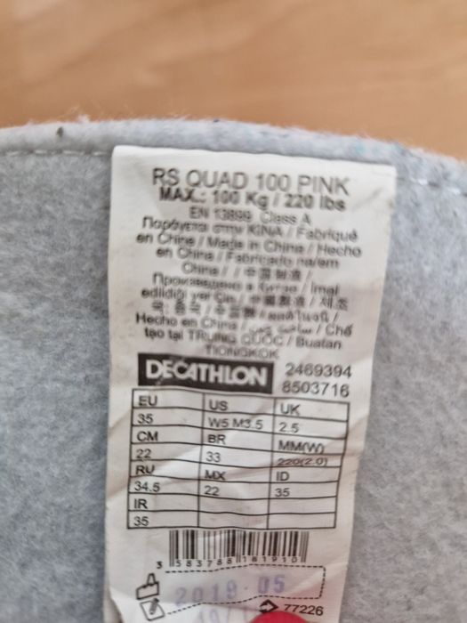 Wrotki oxelo r. 35 + kask+ komplet ochraniaczy