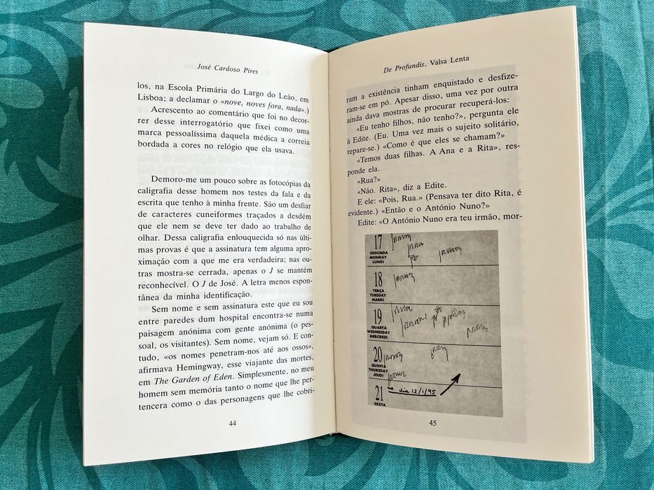 Livro De Profundis, Valsa Lenta - José Cardoso Pires