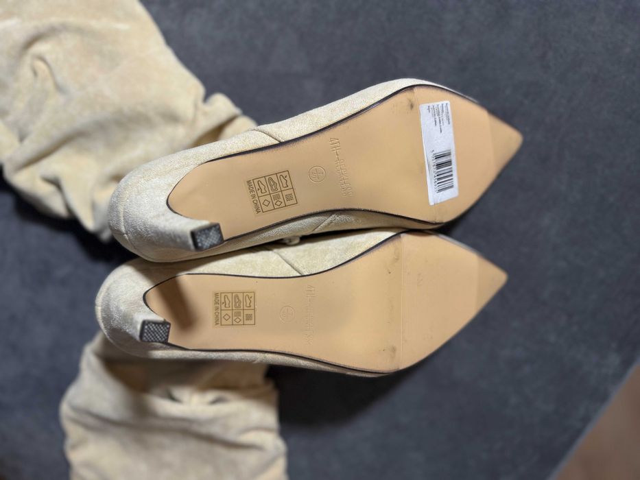 Skórzane Buty Damskie na Obcasie 4Th rozmiar 40